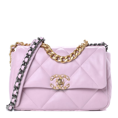 Chanel Lambskin Quilted Medium Chanel 19 Flap Light Pink 1 of 10