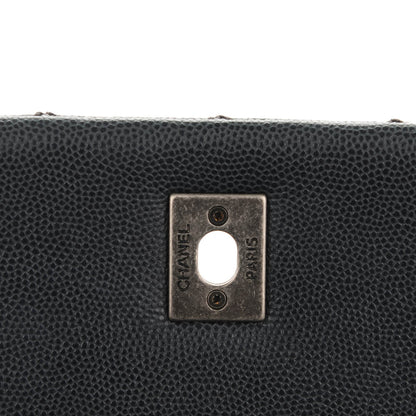 Chanel Caviar Lizard Quilted Medium Coco Handle Flap Grey 6 of 8