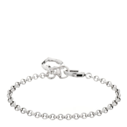 Gucci Sterling Silver Bamboo Heart Charm Bracelet 2 of 5