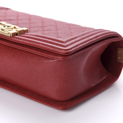 Chanel Caviar Quilted Medium Boy Flap Dark Red 7 of 11