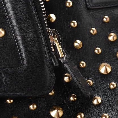 Alexander McQueen Calfskin Studded De Manta Clutch Black 9 of 9