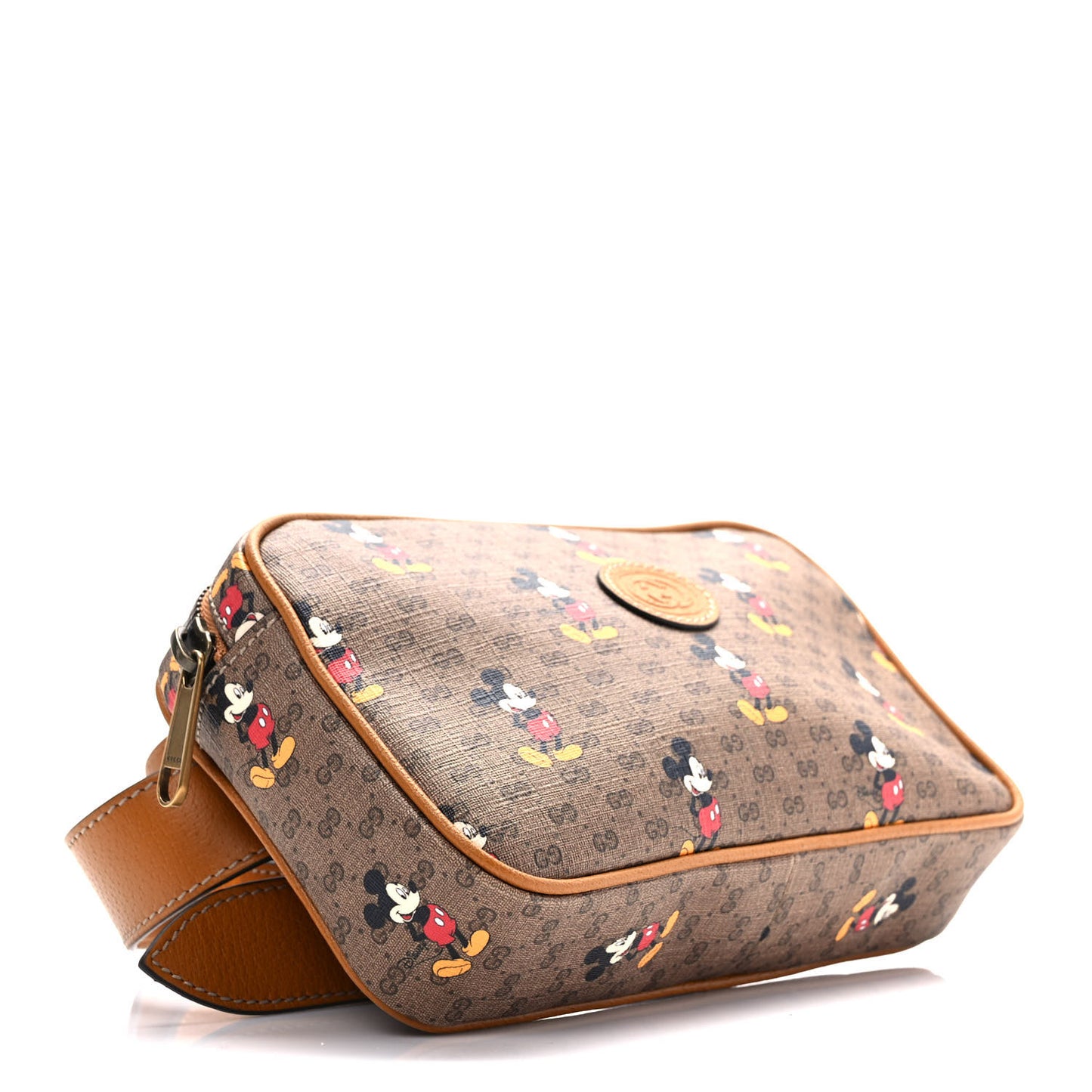 X DISNEY Mini Vintage GG Supreme Monogram Mickey Mouse Small Belt Bag Beige Vintage Sun Oil
