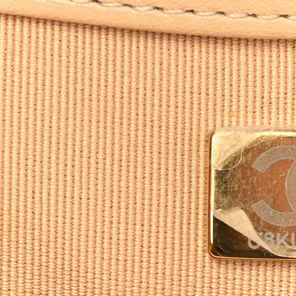 Lambskin Quilted Medium Chanel 19 Flap Beige