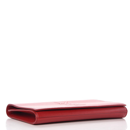 Saint Laurent Calfskin Monogram Large Belle De Jour Clutch Rouge Orient 4 of 6
