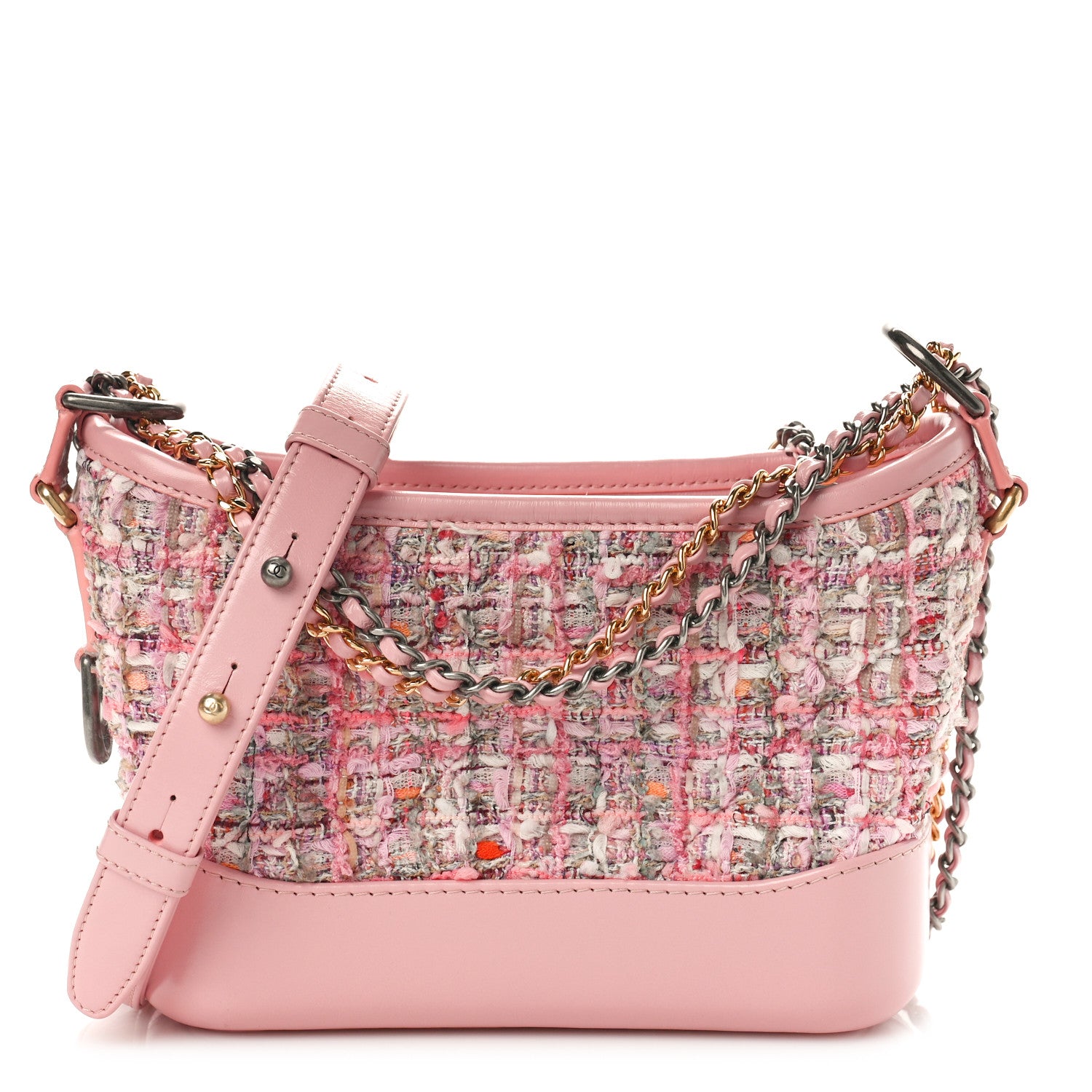 Chanel Tweed Calfskin Small Gabrielle Hobo Light Pink 1 of 9