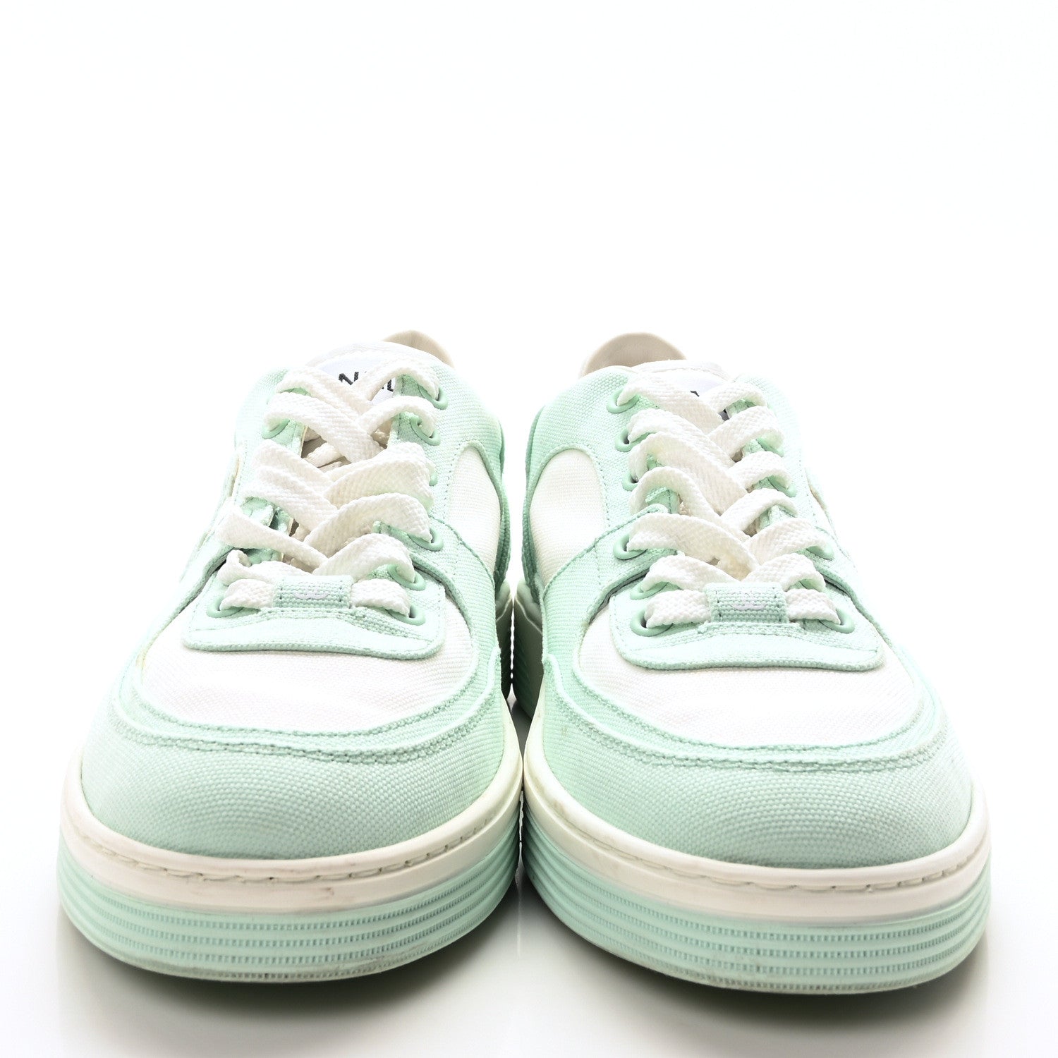 Chanel Cotton Sneakers 39 Light Turquoise White 1677562 – FASHIONPHILE