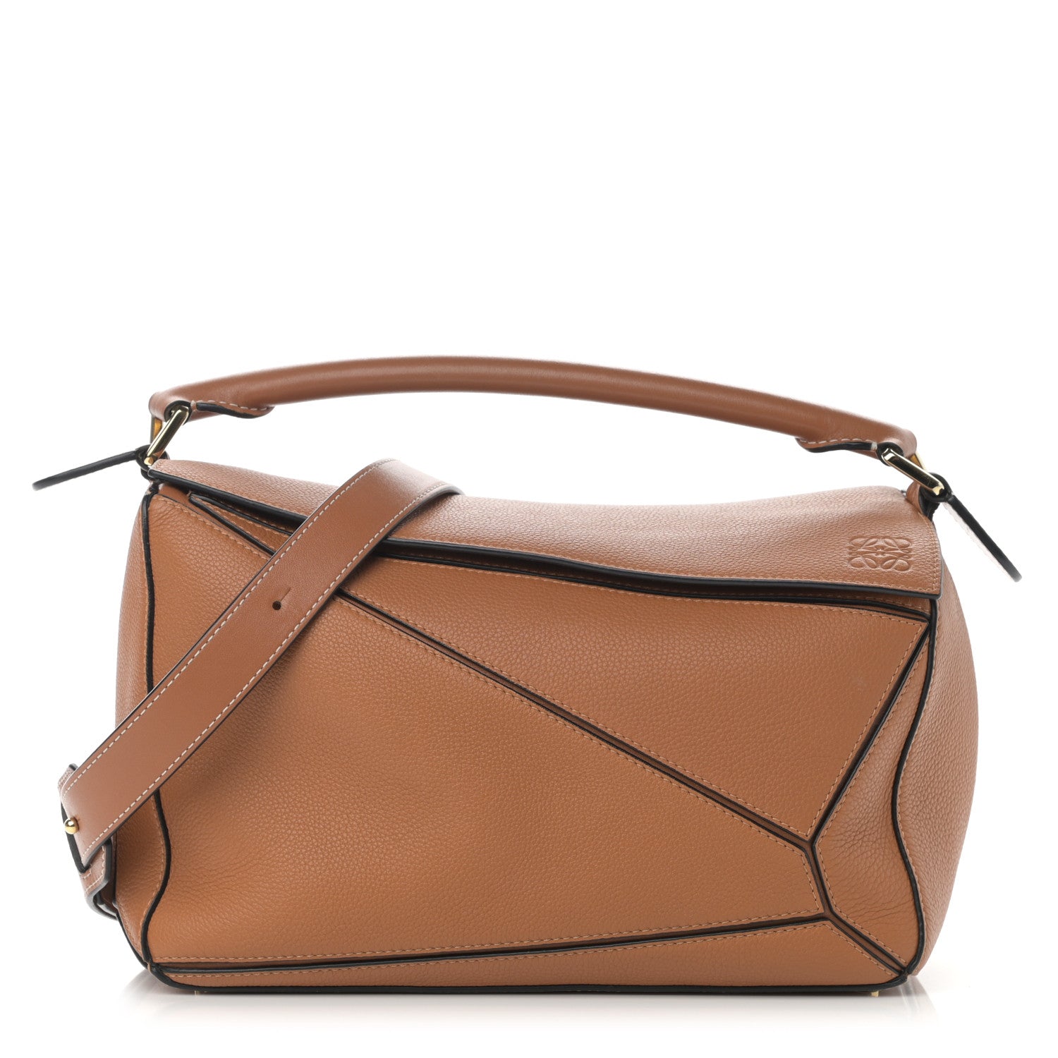 Loewe Calfskin Medium Puzzle Bag Tan 1 of 12