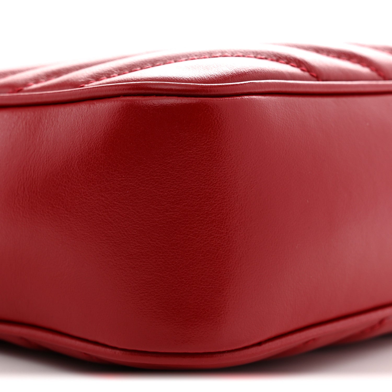 Saint Laurent Calfskin Matelasse Monogram Lou Camera Bag Red 9 of 12