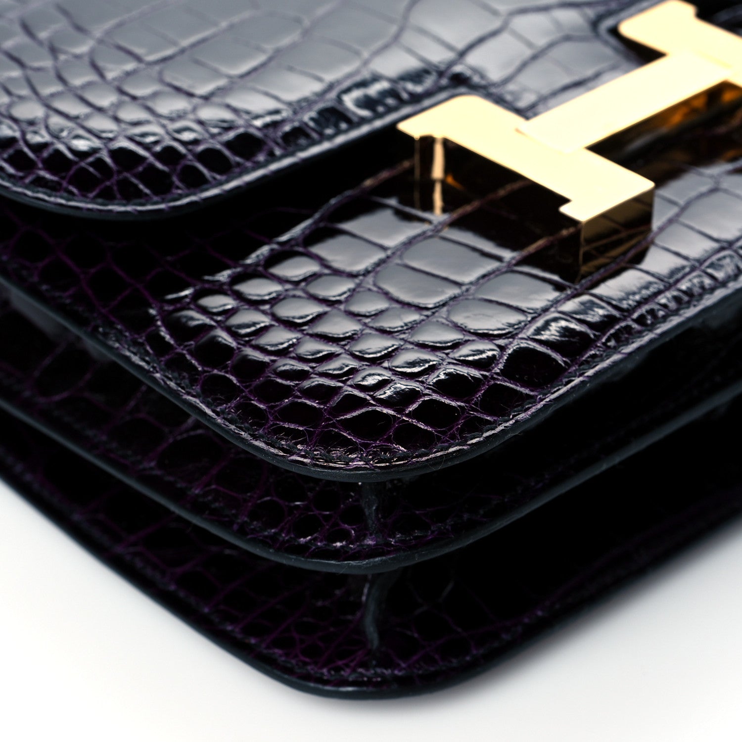 Hermes Shiny Constance 18 Aubergine 9 of 11