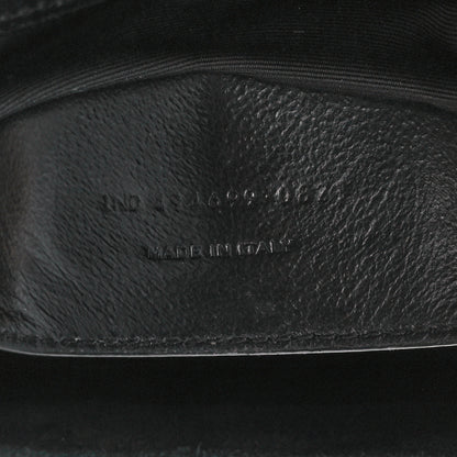 Saint Laurent Patent Y Quilted Monogram Small Loulou Chain Satchel Black 7 of 10