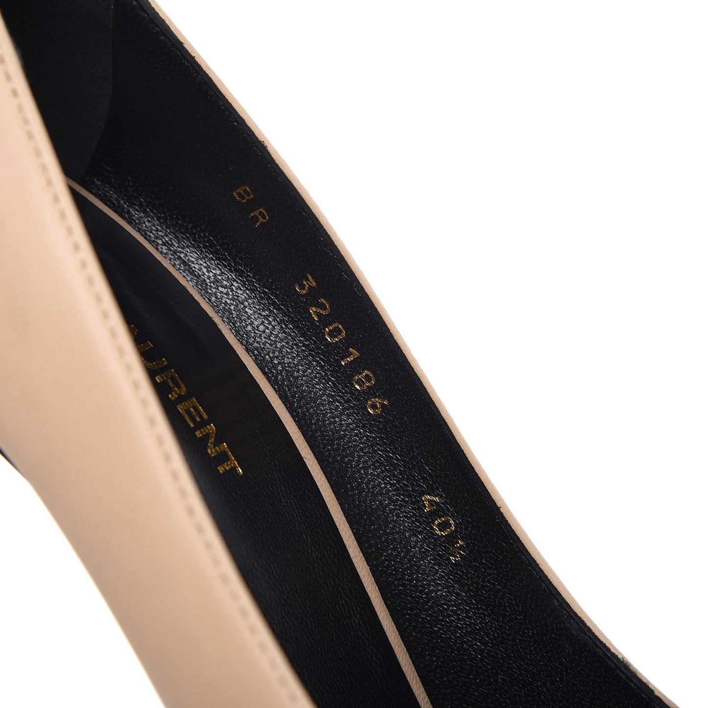 Mat Glossy Nappa Cap Toe Paris 105 Pumps 40.5 Nude Powder Black