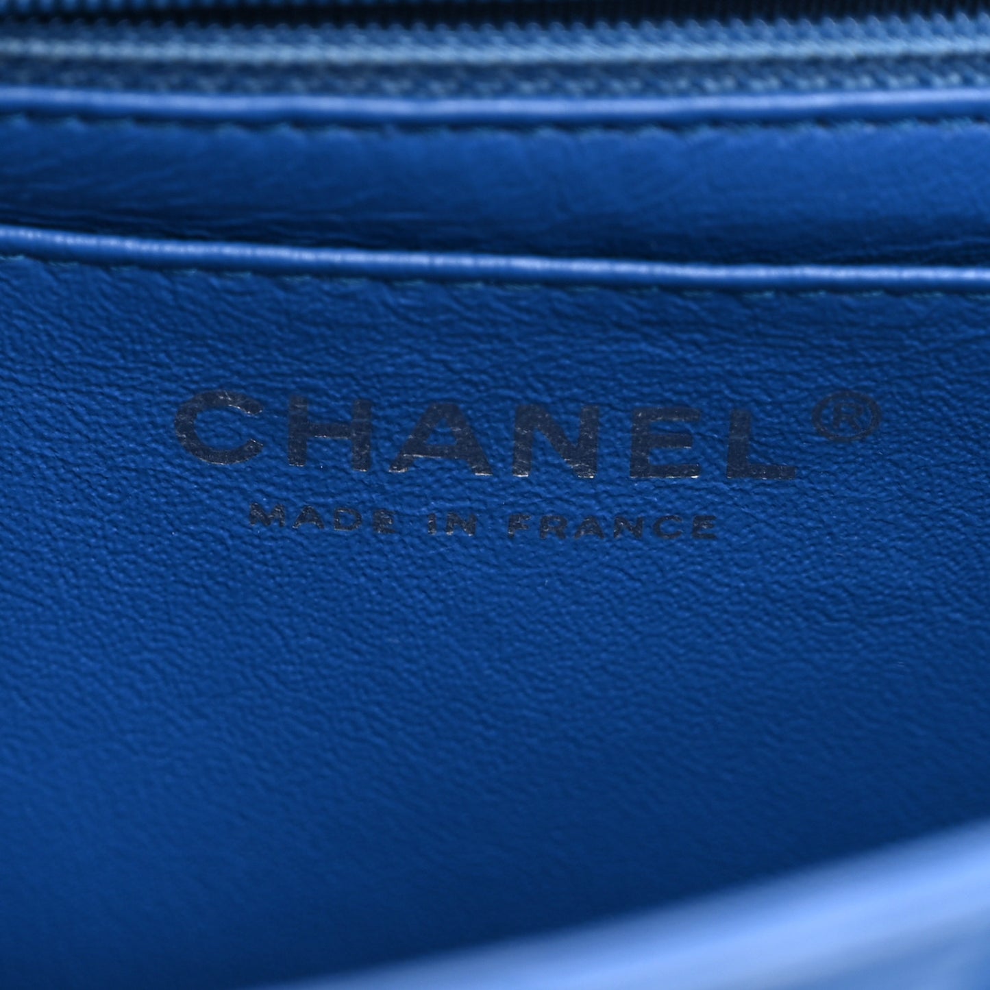 Lambskin Quilted Mini Square Flap Blue