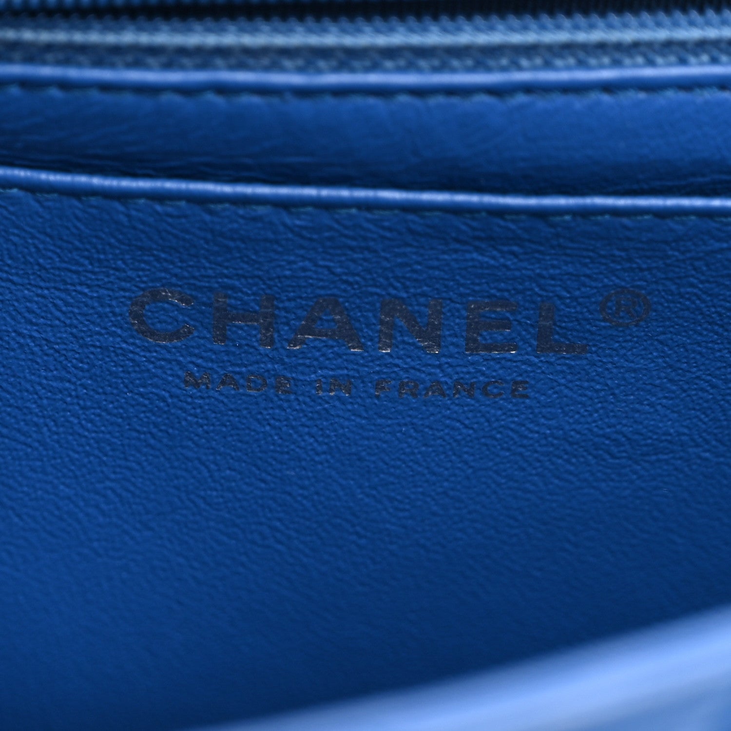 Chanel Lambskin Quilted Mini Square Flap Blue 6 of 10