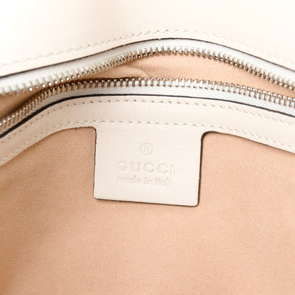 Gucci Calfskin Monogram Matelasse Diagonal GG Apple Small GG Marmont Shoulder Bag Ivory 6 of 11