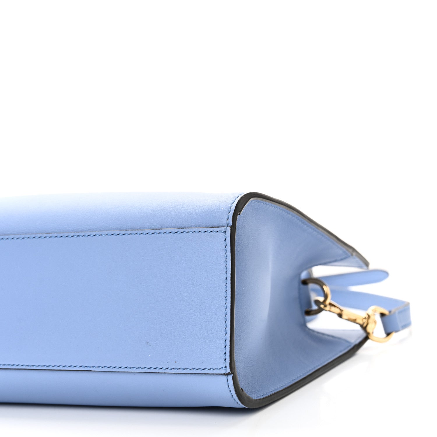 Gucci Calfskin Marmont Ribbon Top Handle Bag Blue 11 of 11