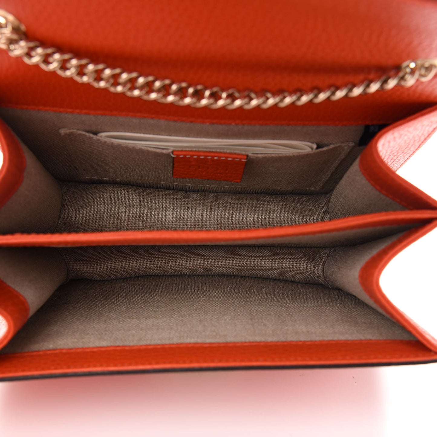 Dollar Calfskin Small Interlocking G Shoulder Bag Sun Orange