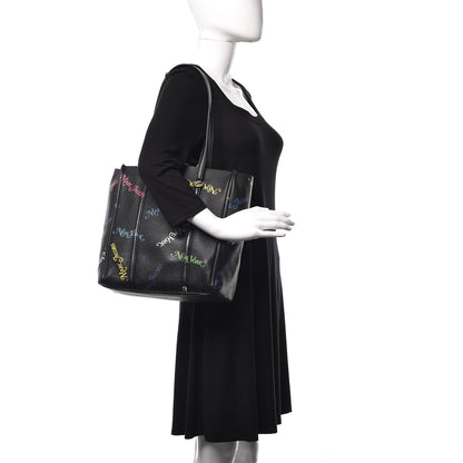 Marc Jacobs Grained Calfskin New York Magazine The Tag Tote Black Multi 2 of 9