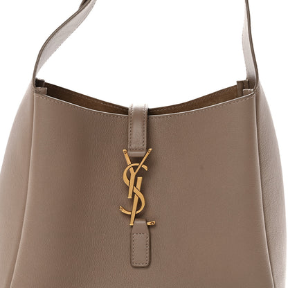 Saint Laurent Grained Calfskin Small Le 5 A 7 Soft Hobo Dusty Grey 8 of 11