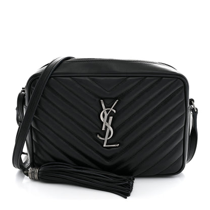 Saint Laurent Calfskin Matelasse Monogram Lou Camera Bag Black 1 of 14