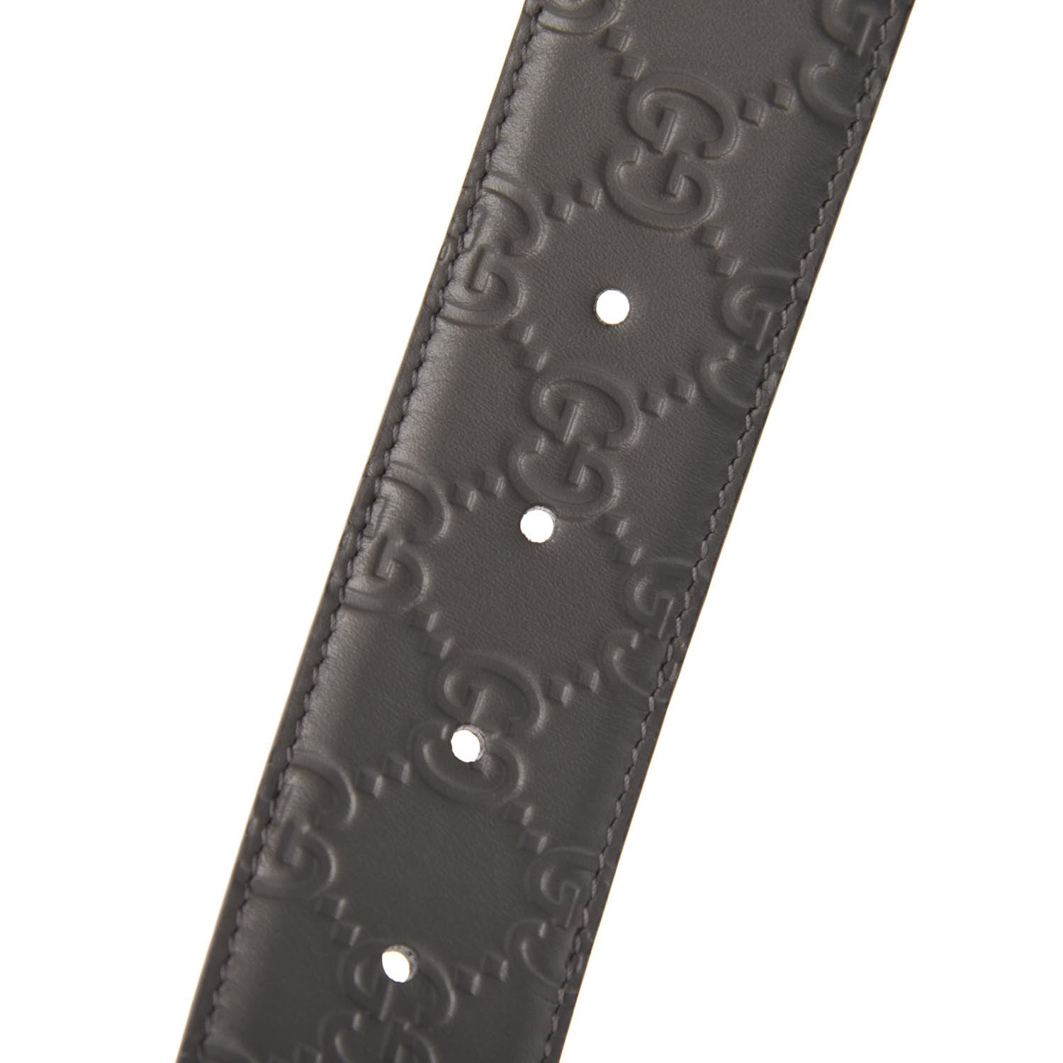 Gucci Guccissima Interlocking G Belt 90 36 Grey 4 of 5