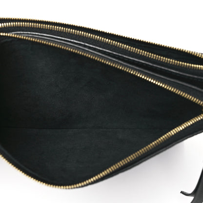 Louis Vuitton Empreinte Double Zip Pochette Black 5 of 12