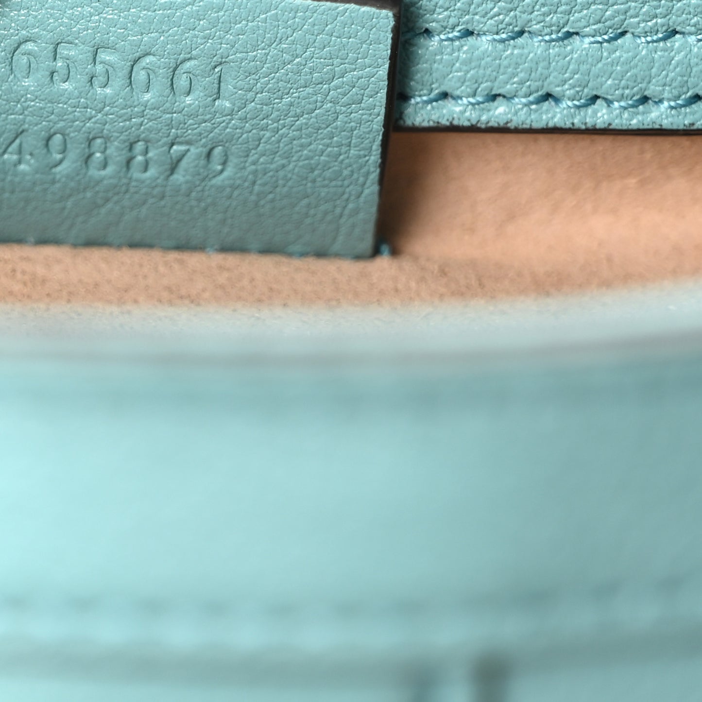 Textured Dollar Calfskin Web Mini Diana Tote Bag Dusty Azure Deep Orange