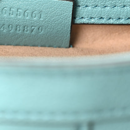 Gucci Textured Dollar Calfskin Web Mini Diana Tote Bag Dusty Azure Deep Orange 7 of 10