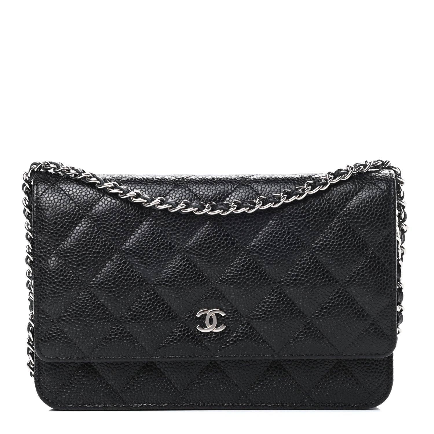 Chanel Caviar Quilted Wallet On Chain WOC Black 1 of 12