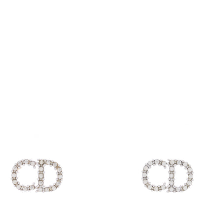 Christian Dior Crystal Clair D Lune Earrings Silver 1 of 3
