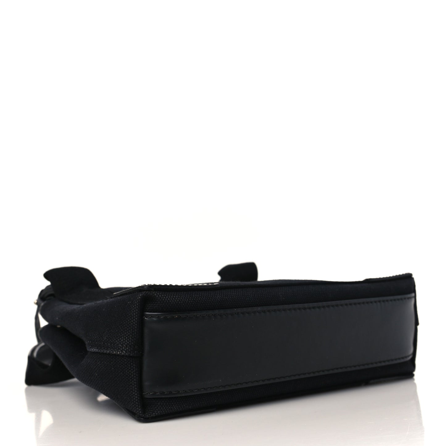 Cotton Canvas Calfskin Navy Cabas XS Black