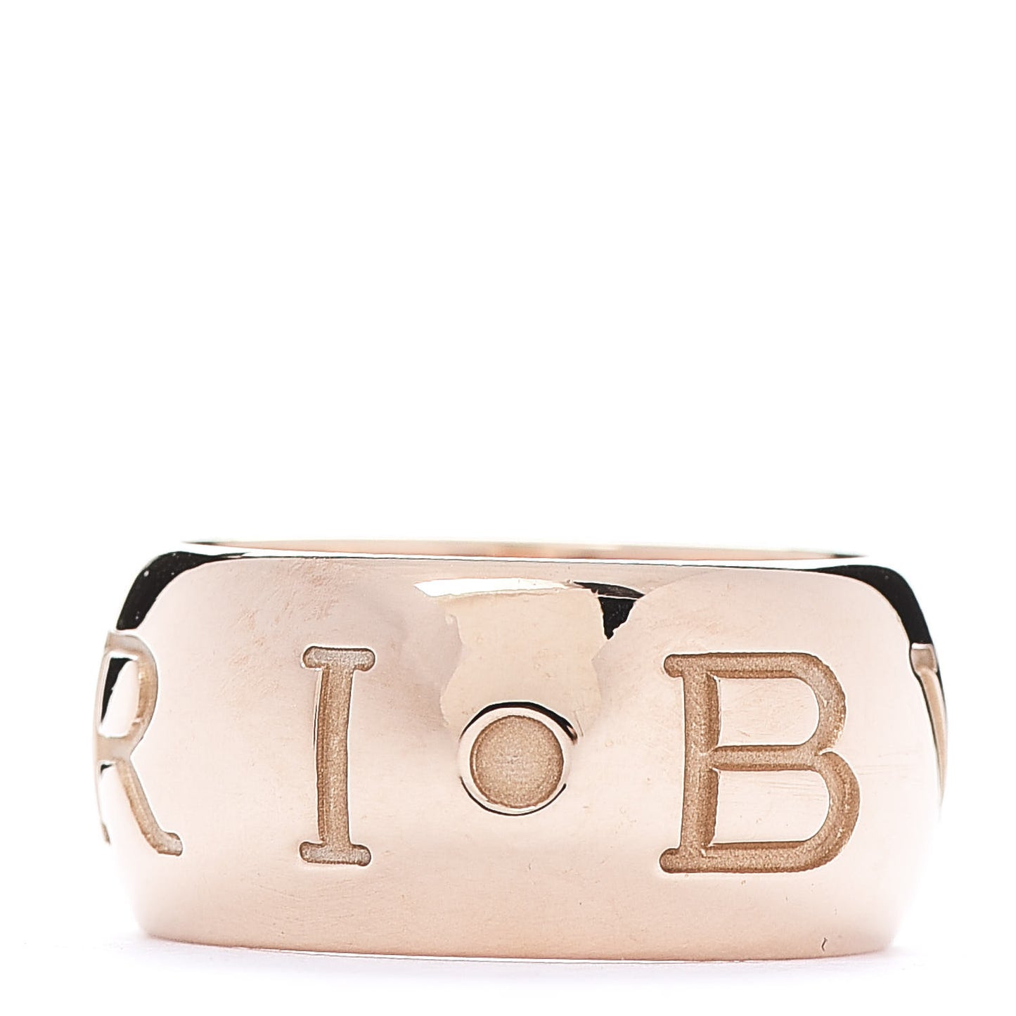 18K Rose Gold Monologo Band Ring 55 7.25