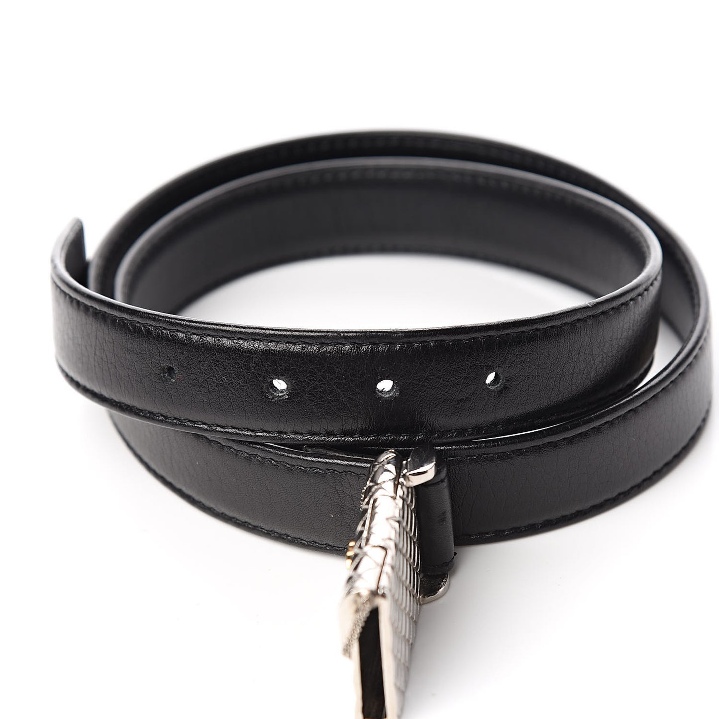 Calfskin Flap Bag Belt 75 30 Black