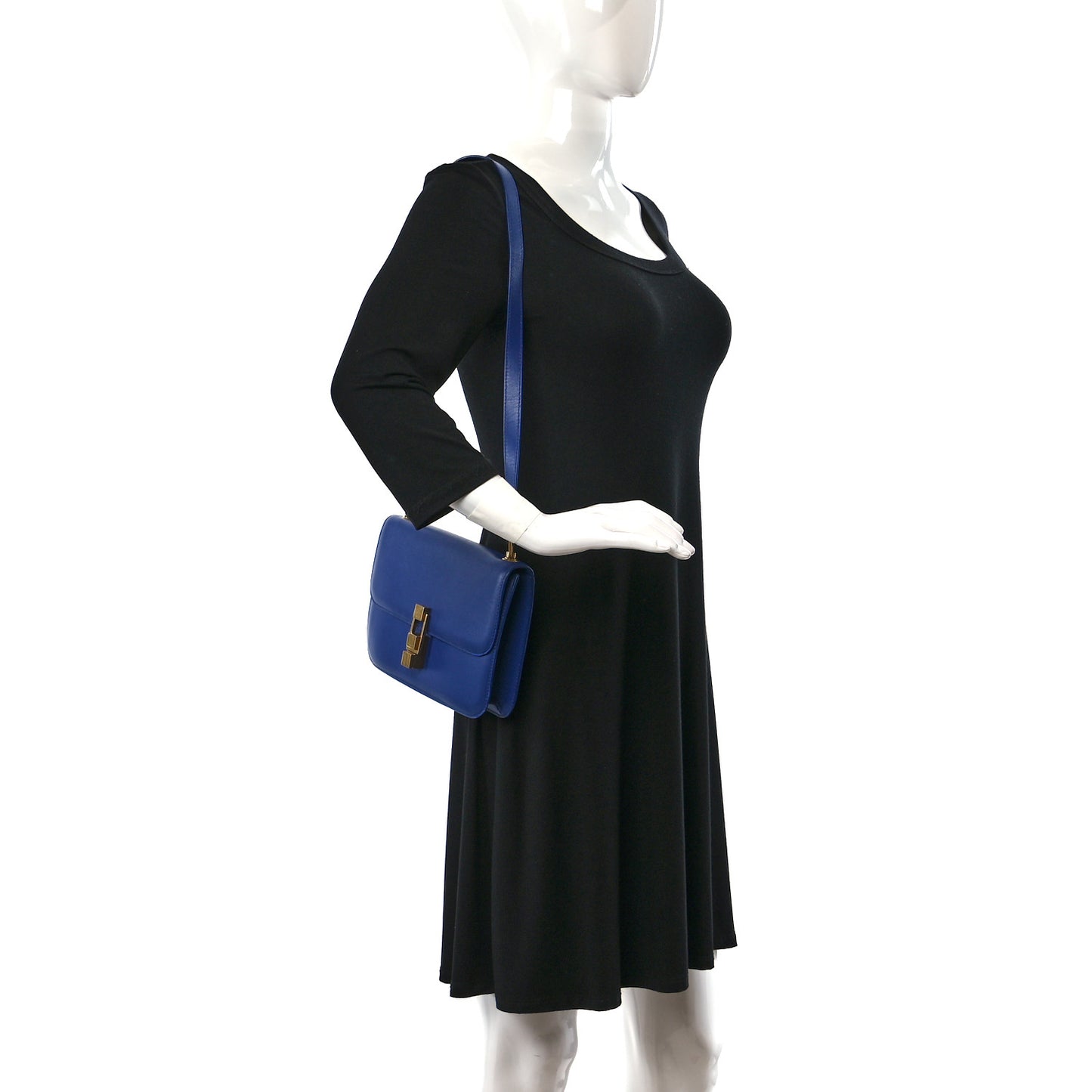 Smooth Calfskin Carre Satchel Royal Blue