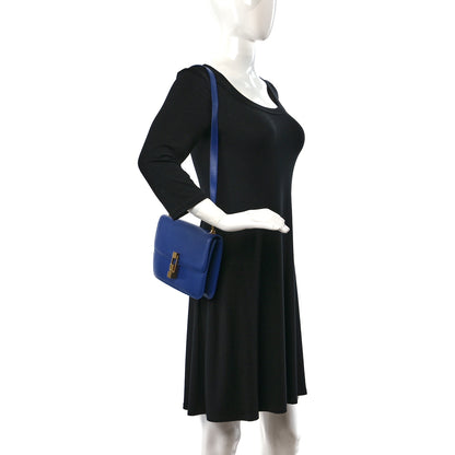 Saint Laurent Smooth Calfskin Carre Satchel Royal Blue 2 of 10