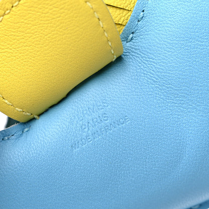 Hermes Milo Lambskin Grigri Rodeo Horse Bag Charm MM Bleu Celeste Lime Malachite 3 of 6