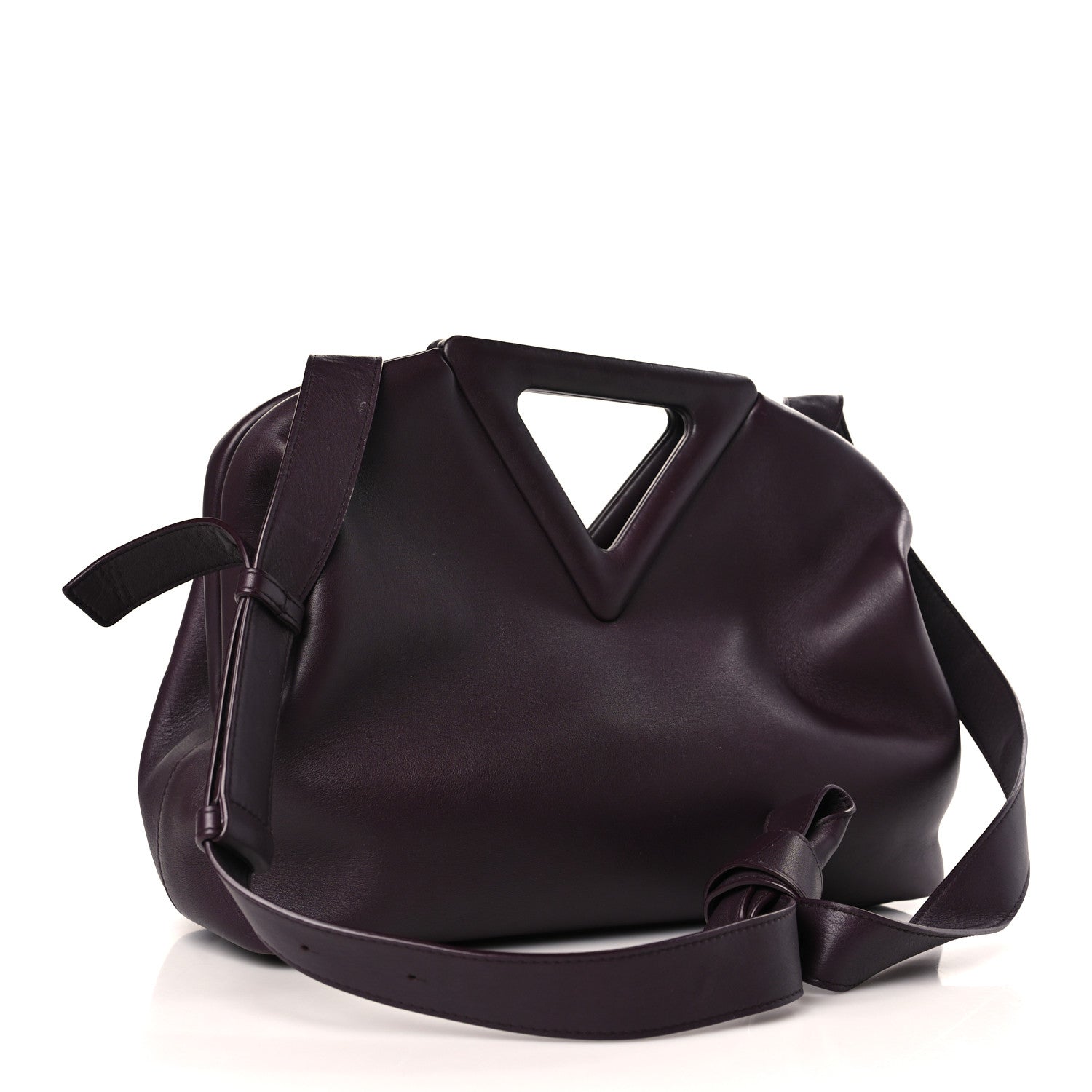 Bottega Veneta Calfskin Medium The Point Triangle Bag Grape 3 of 9