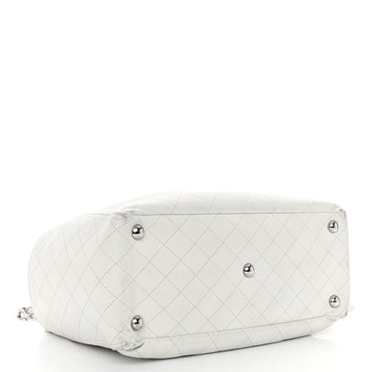 Chanel Grained Calfskin CC Pocket Tote White 4 of 10