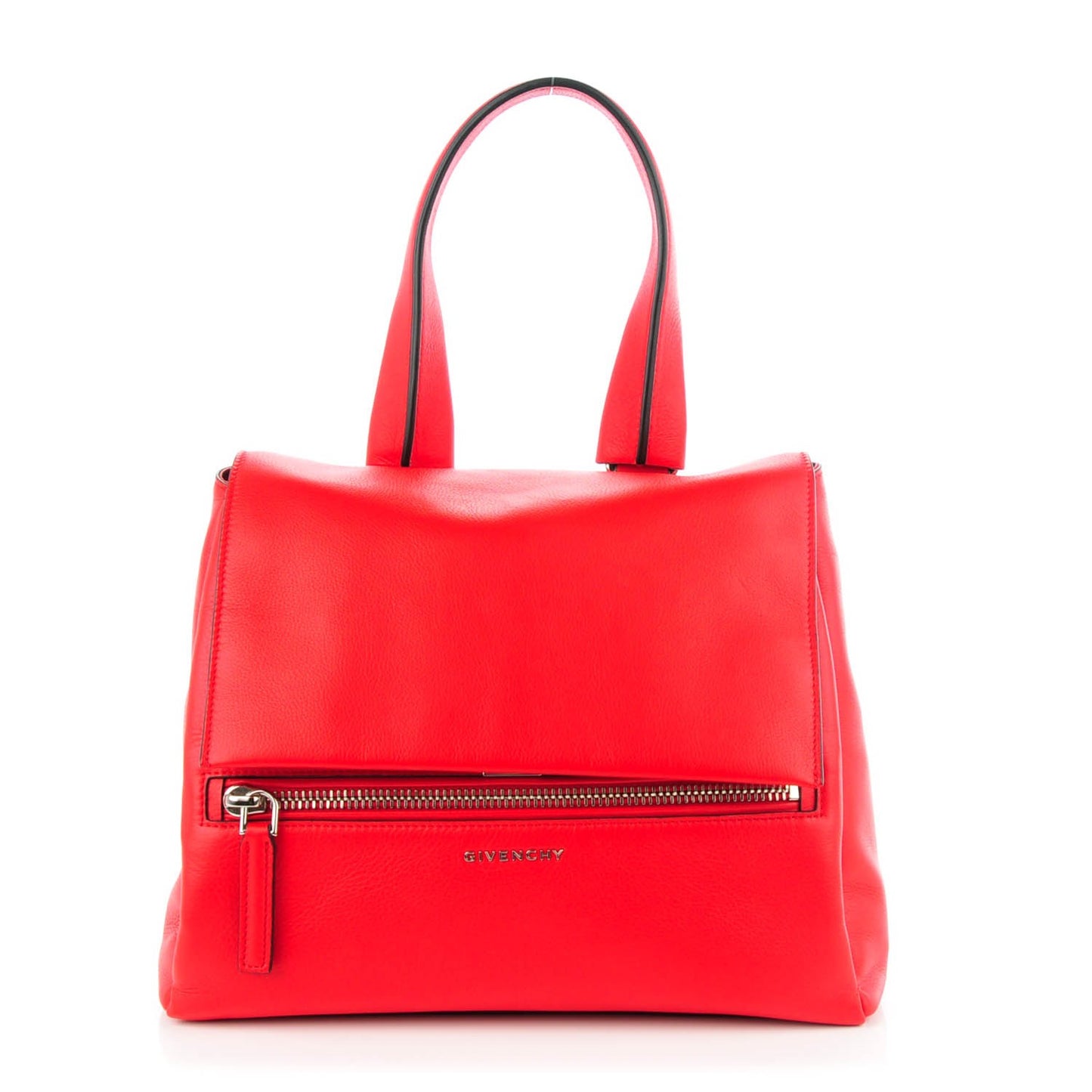 Calfskin Small Pandora Pure Flap Bag Red