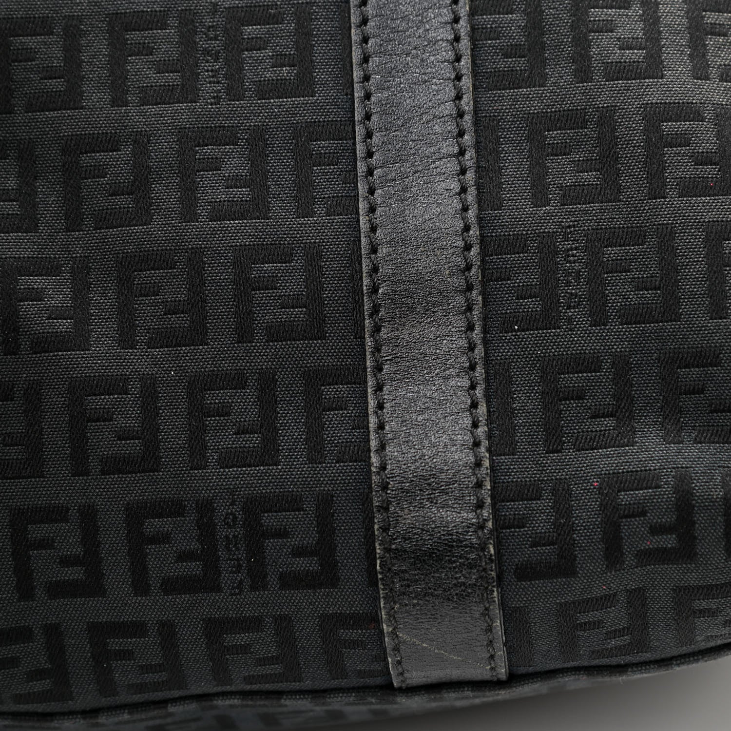 Fendi Zucchino Large Charm Shopping Tote Black 11 of 11