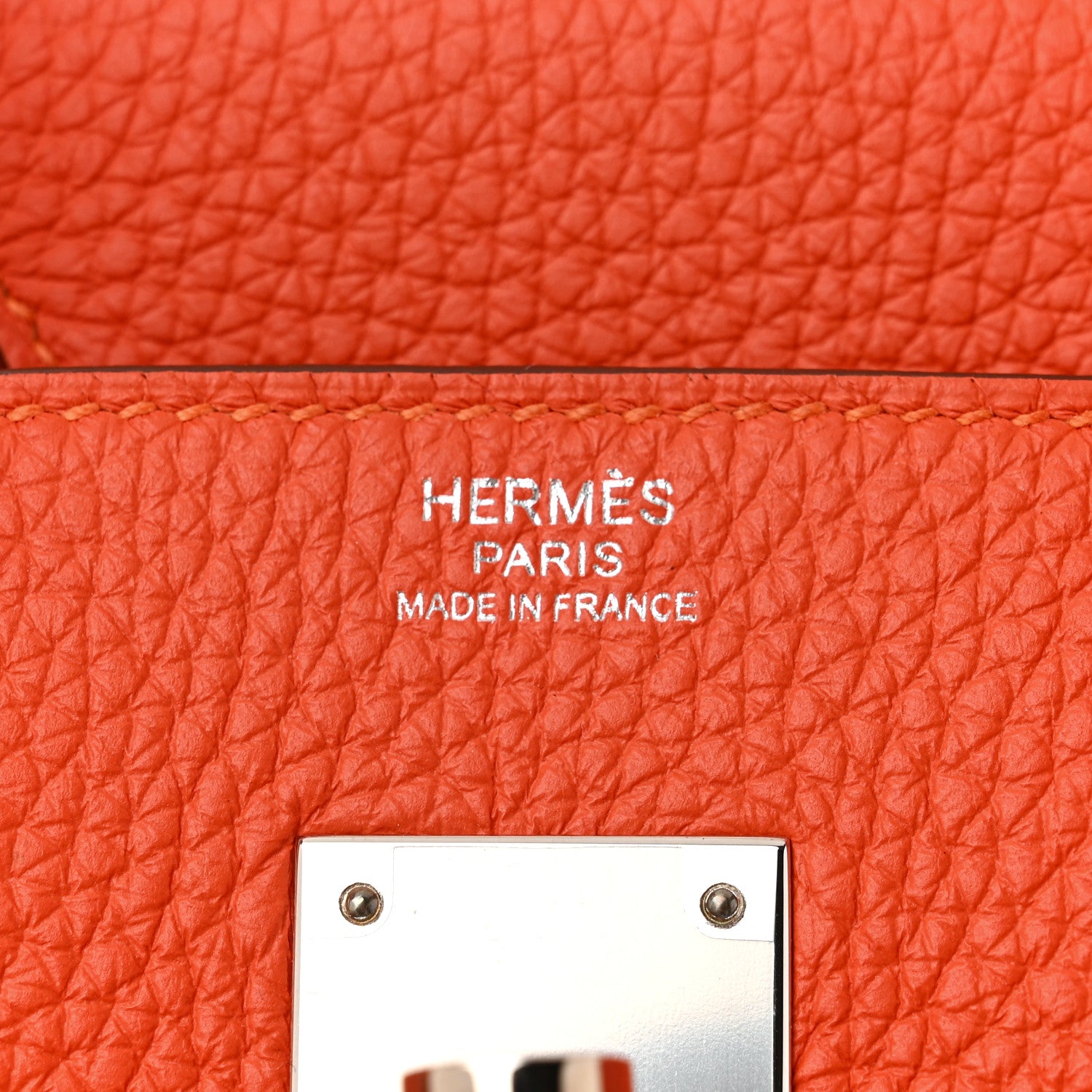 Hermes Taurillon Clemence Birkin 30 Feu 6 of 11