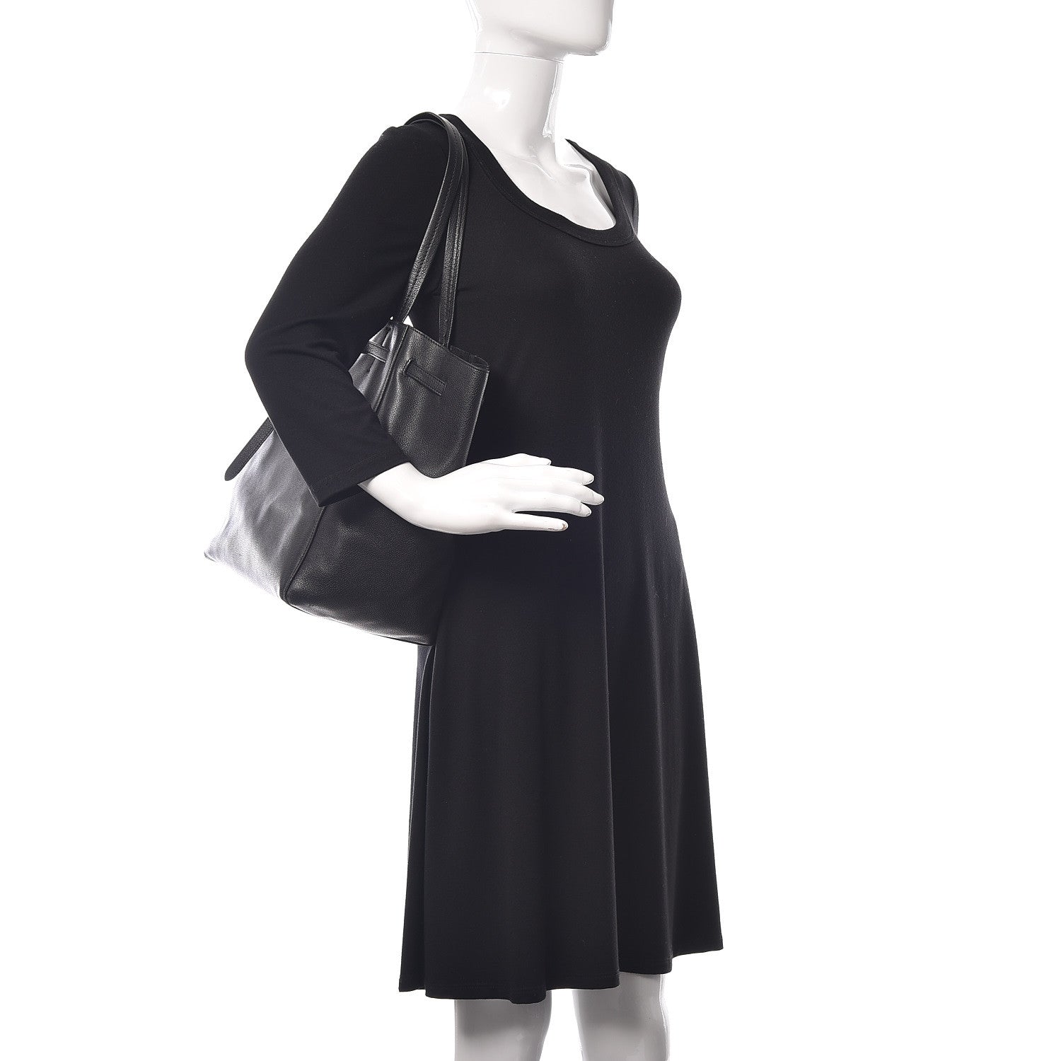 Celine Soft Grained Calfskin Small Belt Cabas Phantom Black 2 of 11