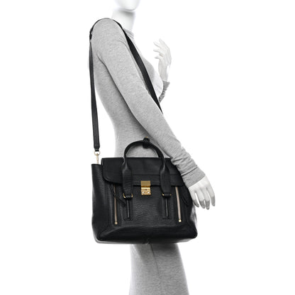 3.1 Phillip Lim Textured Calfskin Medium Pashli Satchel Black 2 of 10