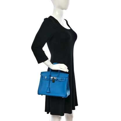 Hermes Swift Birkin 25 Bleu Frida 2 of 11