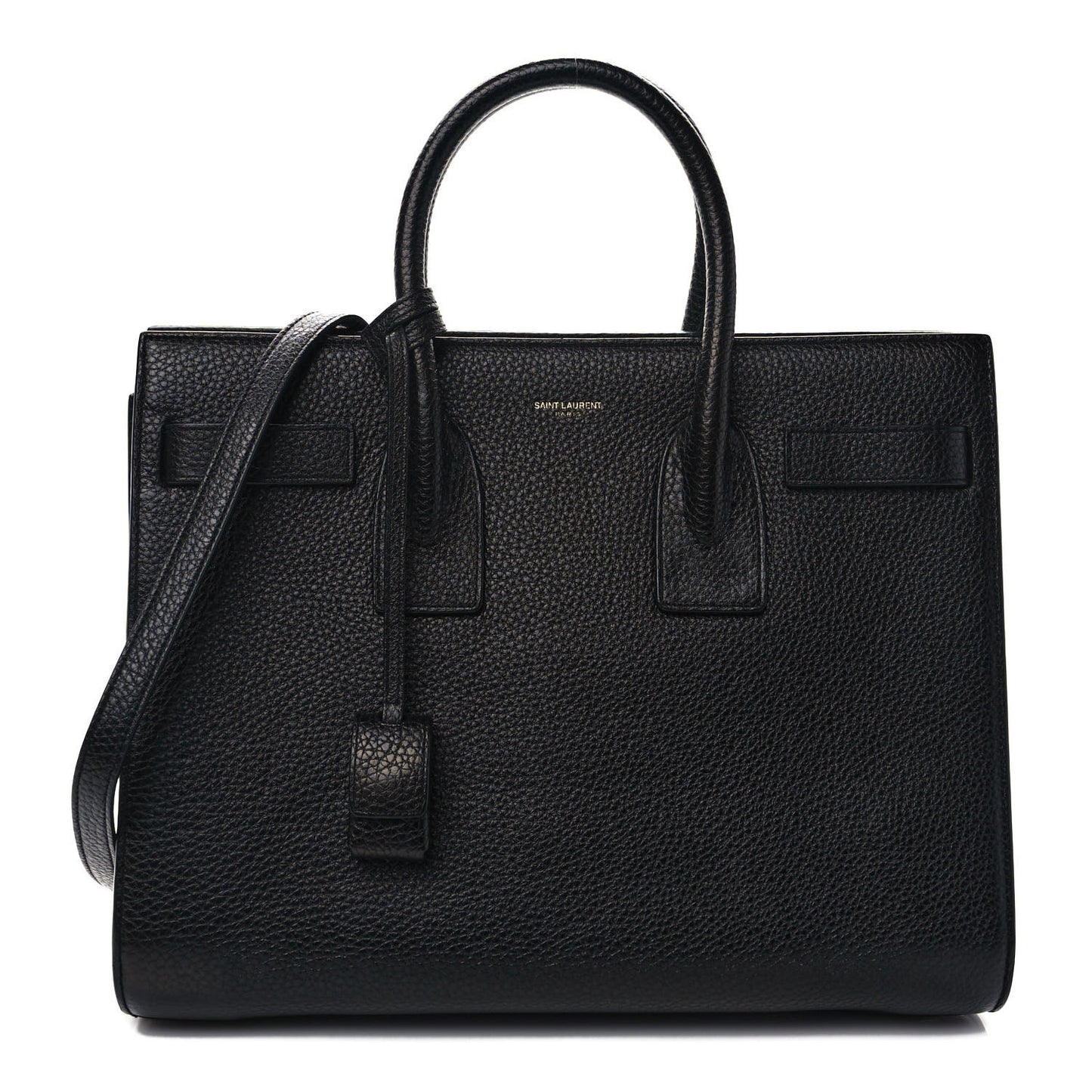 Grained Calfskin Small Sac De Jour Black
