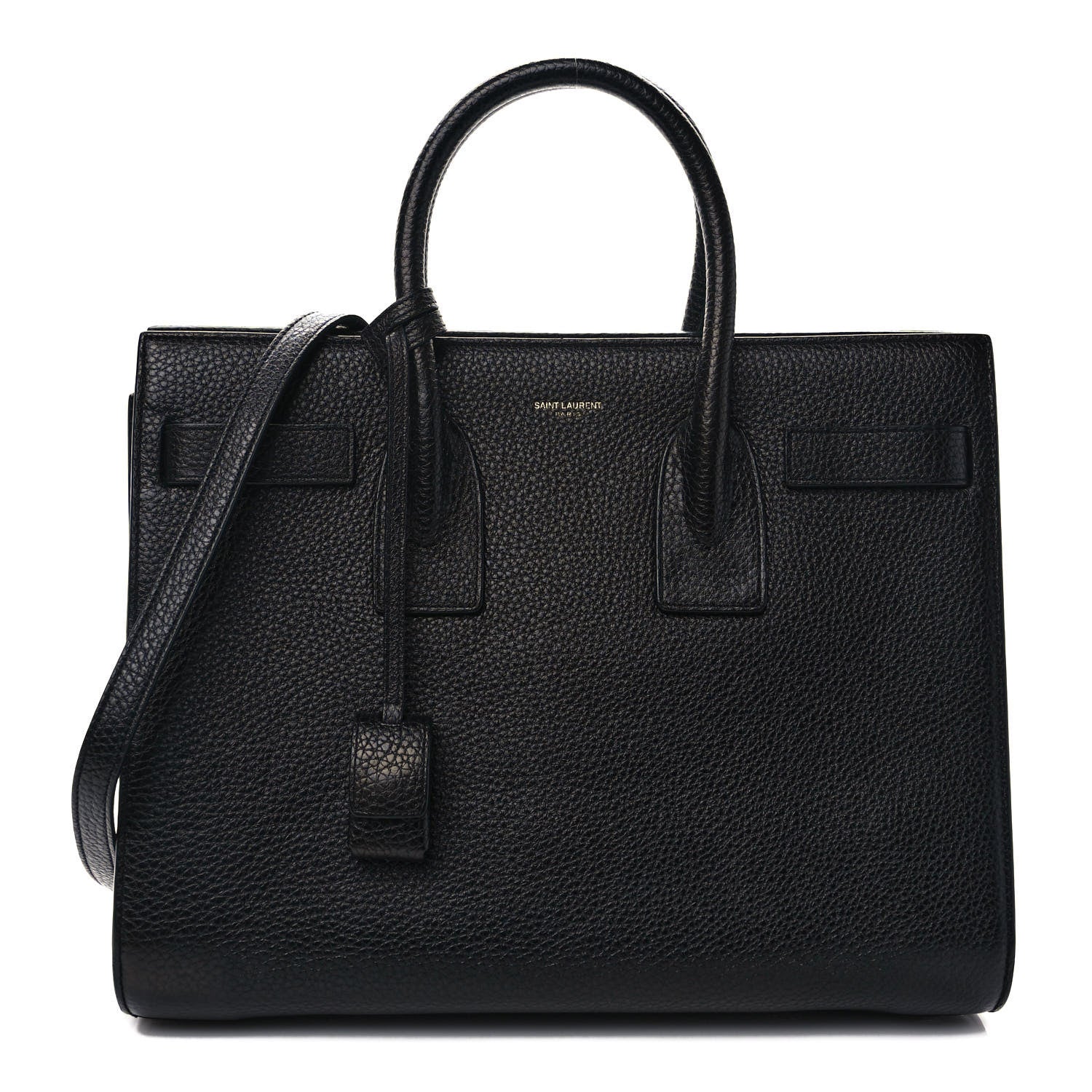 Saint Laurent Grained Calfskin Small Sac De Jour Black 1 of 8
