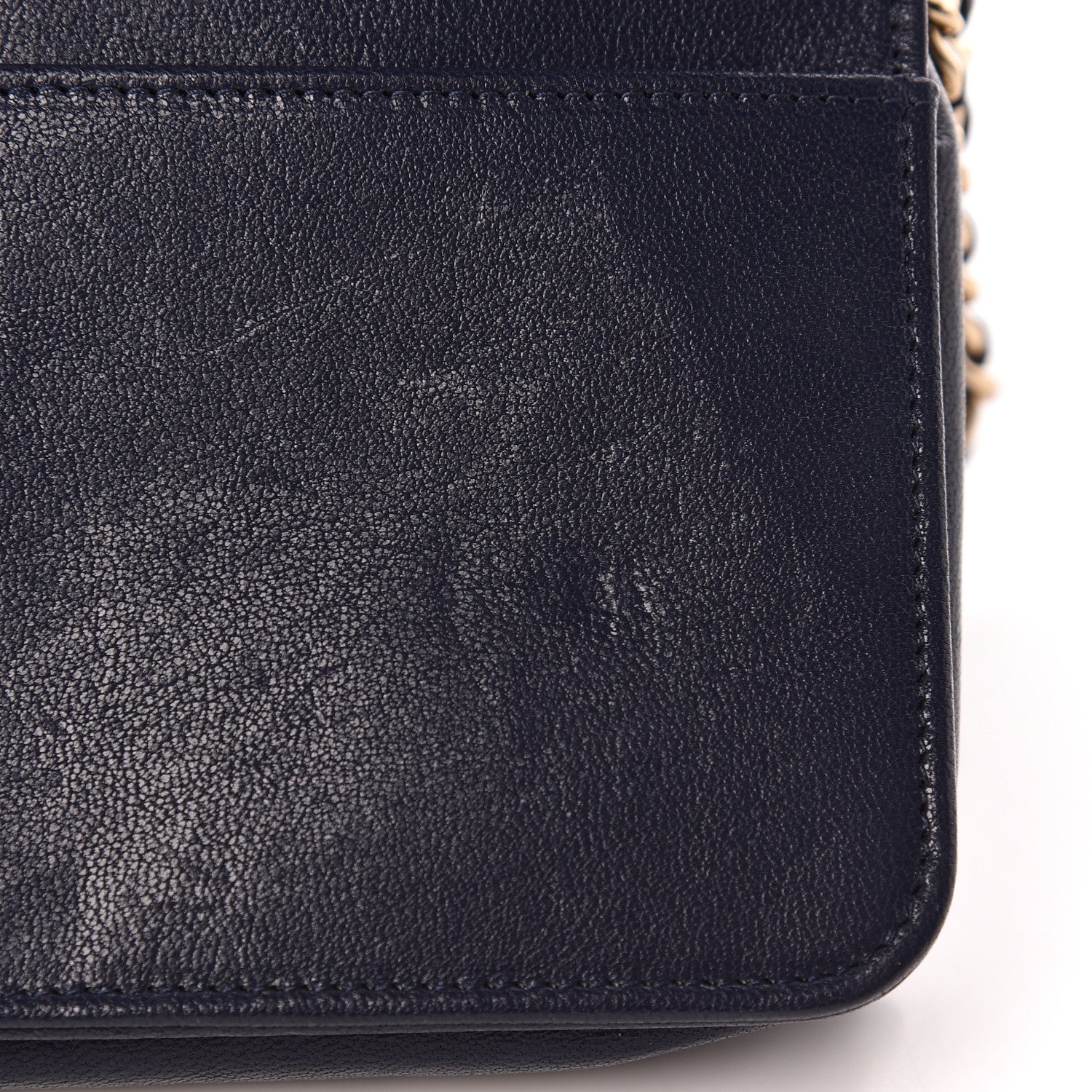 Chanel Sheepskin Quilted Mademoiselle Vintage Wallet On Chain WOC Navy 12 of 14