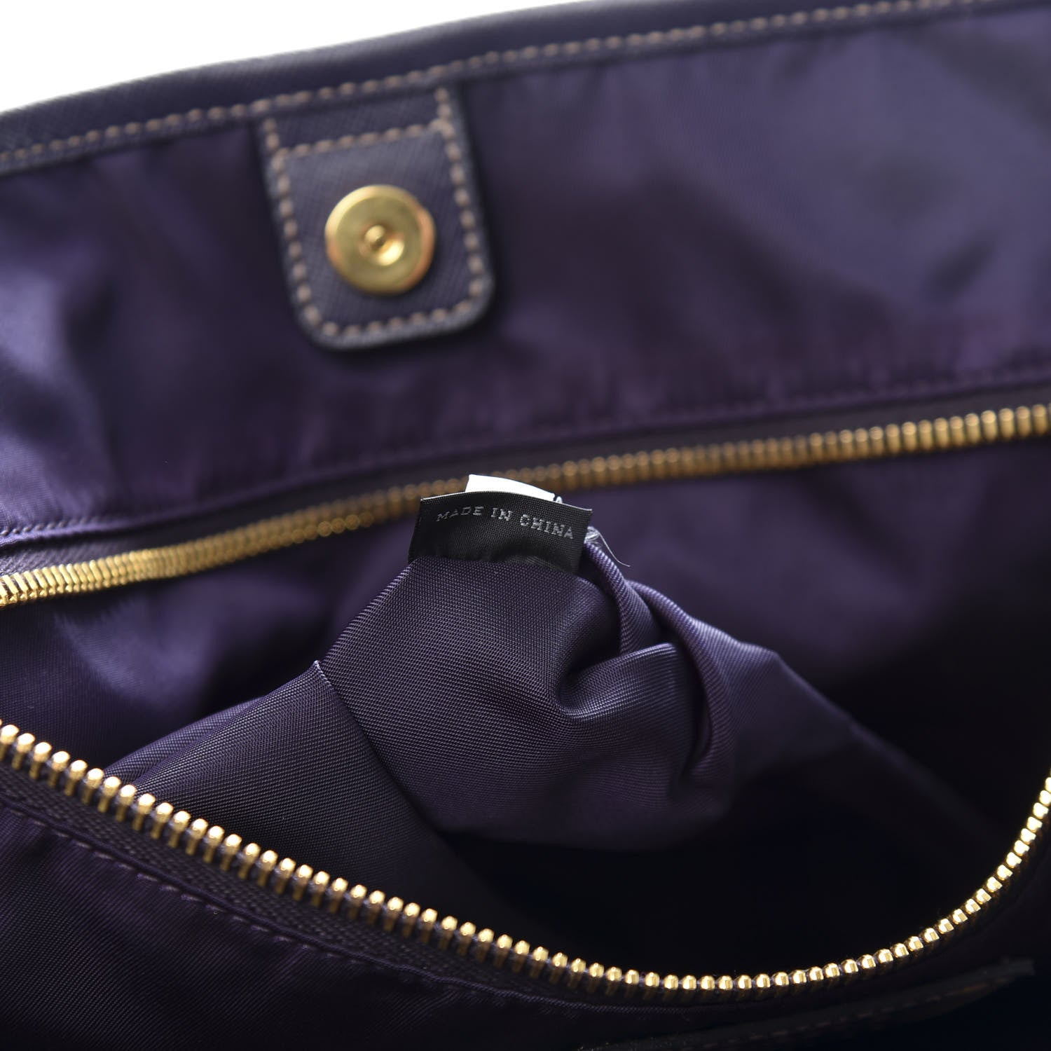Prada Tessuto Nylon Saffiano Tote Purple 9 of 10