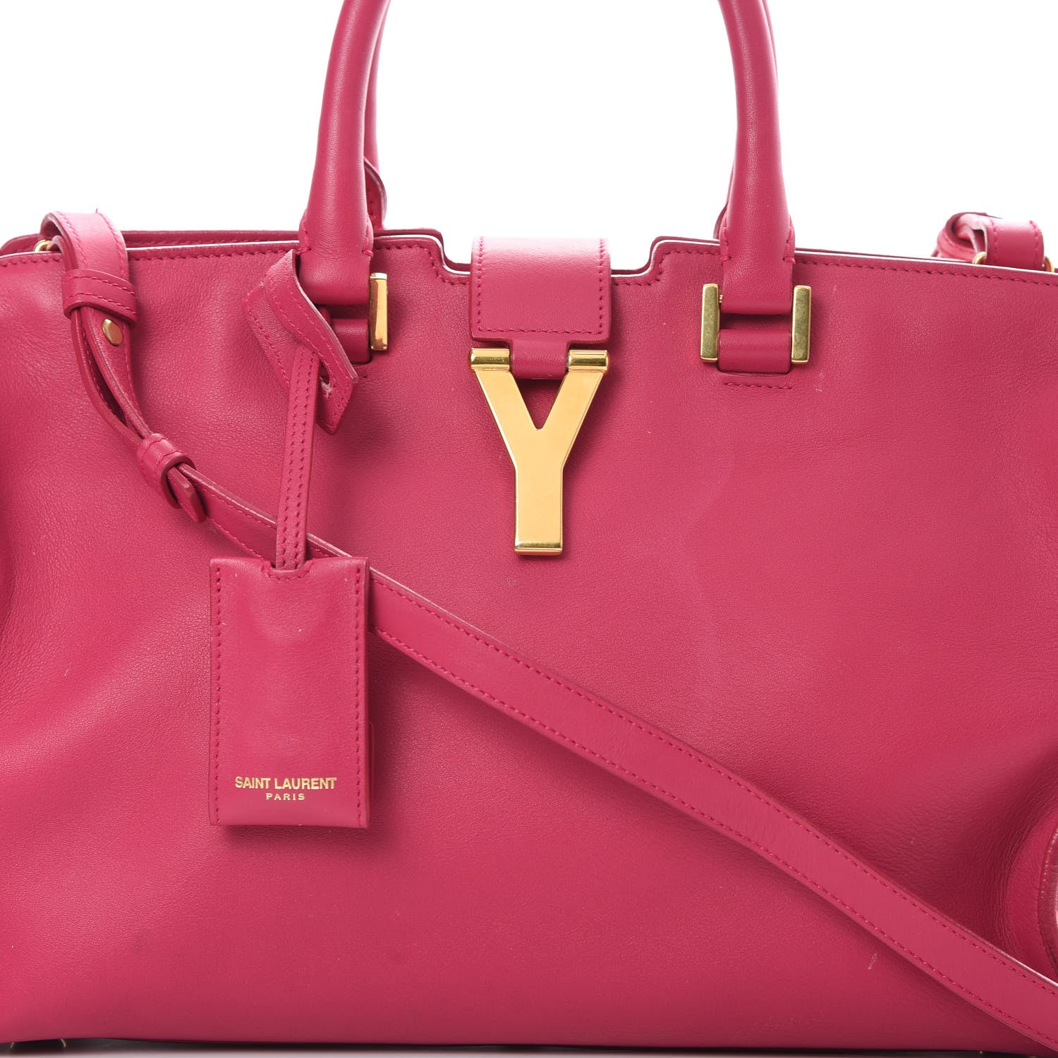 Saint Laurent Calfskin Small Classic Y Cabas Fuchsia 8 of 22