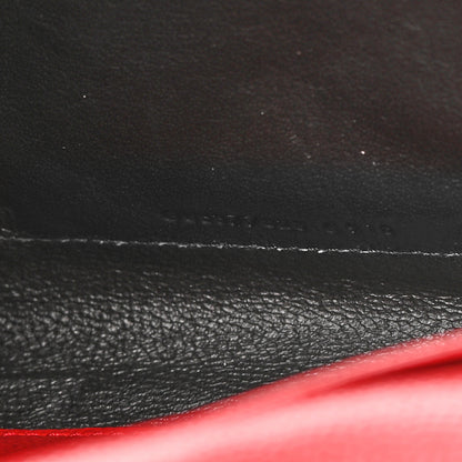 Saint Laurent Grain De Poudre Matelasse Chevron Monogram Chain Wallet Red 7 of 13