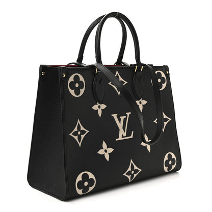 Louis Vuitton Empreinte Monogram Giant Onthego MM Black Beige 3 of 9